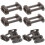 50Pcs Dark Grey Steel Double Rows Chain Joint Link for Industrial Use 2