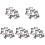 50Pcs Dark Grey Steel Double Rows Chain Joint Link for Industrial Use 3