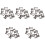 50Pcs Dark Grey Steel Double Rows Chain Joint Link for Industrial Use 4