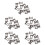 50Pcs Dark Grey Steel Double Rows Chain Joint Link for Industrial Use 7