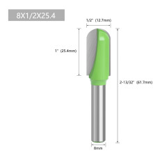 1pcs 8mm Shank Deep Round Bottom Router Bit Woodworking Round Milling Cutter For Hand Making Drawer Tools Accessories