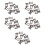 50Pcs Dark Grey Steel Double Rows Chain Joint Link for Industrial Use 8