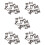 50Pcs Dark Grey Steel Double Rows Chain Joint Link for Industrial Use 9