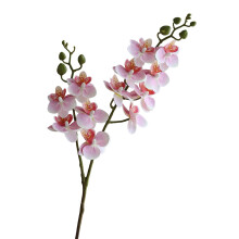 Orchidée artificielle en soie réaliste, idéale pour un centre de table lors d'un mariage ou d'une fête à la maison ou au bureau.