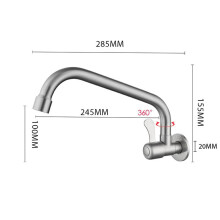Stylish And Functional Stainless Steel Kitchen Faucet With Wall Mount Design