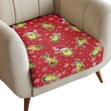 Housse de coussin de canapé motif avocat de Noël – Housse en spandex pour décoration hivernale de Noël, compatible avec les coussins de siège