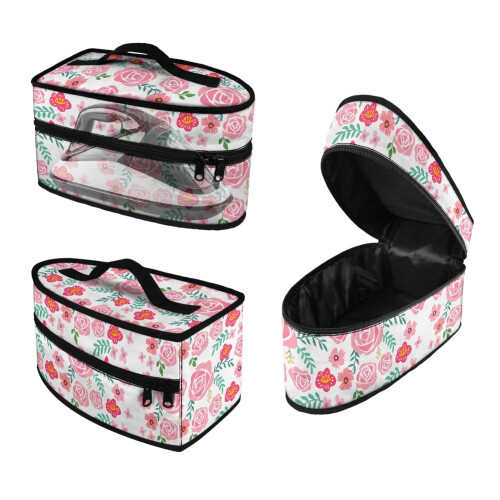 Rose Pattern Garment Steamer Travel Case with Zipper