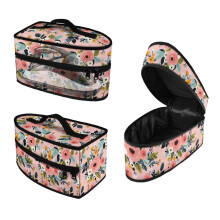 Travel Steam Iron Bag Vintage Floral Print Zipper Closure