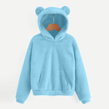 Girls' Fuzzy Fleece Hoodies, Thermal Long Sleeve Sweatshirt Jackets with Pocket – Warm Fall/Winter Outwear for Kids 4-15 Years, Compatible with