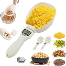 Cuillère doseuse numérique améliorée 800 g/0,1 g, écran LCD, conversion d'unités, pour la cuisine, la pâtisserie et les animaux de compagnie