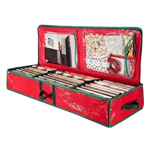 Christmas Wrapping Paper Storage Containers' Gift Wrap Organizer, W1X3