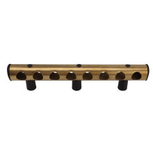 8 Holes Wall Mounted Wine Rack 10.5x43x5cm Gold