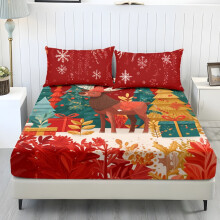Christmas King Bed Sheet Set Soft Breathable 3-Piece