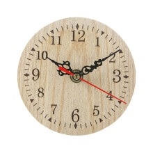 Vintage Rustic Wooden Wall Clock – Small Antique Shabby Chic Decor, Compatible with Home/Kitchen, Includes 1 Clock