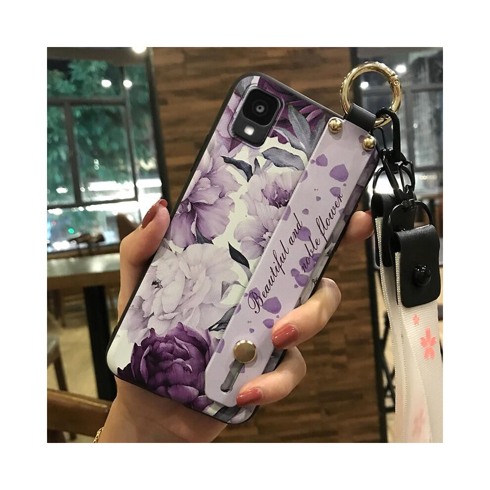 Phone Case Compatible With Tcl 30Z/30Le/T602dl – Waterproof, Dust-Resistant, Shockproof Soft Case With Wristband, Flower Design & Kickstand 9399596698335