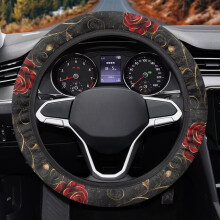 Rose Print Steering Wheel Cover 15 inch