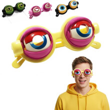 Funny Props Glasses | Crazy Eyes Blinking Winking Googly Eye Glasses for Party & Christmas Gag Gifts