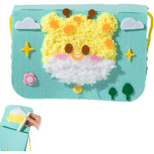 Wool Embroidery Crossbody Bag DIY Kit for Kids – Cartoon Deer Needle Painting Satchel, compatible with Townscloud