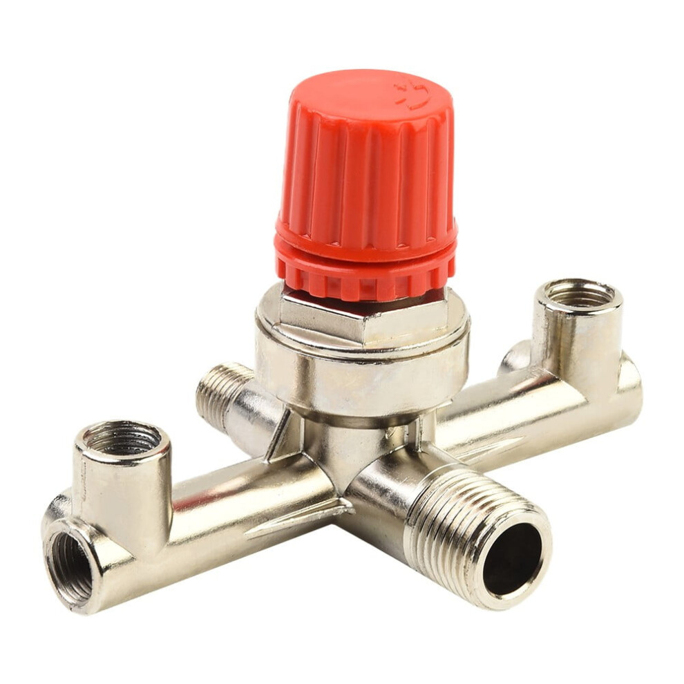 1Pc Regulator Valve Double Outlet Tubes Air Compressor Switch Pressure Regulator Valve Fitting Part For Piston Air Compressors, A 9027700585232