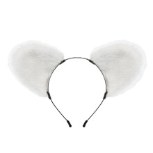 Diadema con orejas de oso de dibujos animados para mujeres y niños, tela suave1