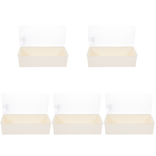5Stk Multifunktionale Utensilienbox Aus Sicherem PP Beige 1