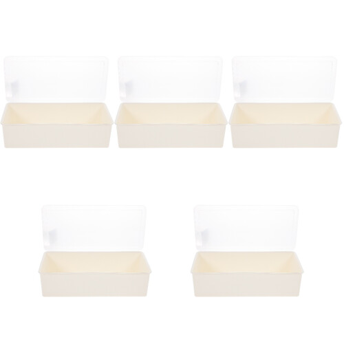 5Stk Multifunktionale Utensilienbox Aus Sicherem PP Beige 2