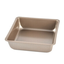 QIFEI Square Cake Pan Set of 2, 4" Deep Nonstick Carbon Steel Baking Trays – Compatible with Oven, Bakery, Brownie, Bread