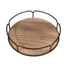 Wooden Turntable Tray Spice Rack Organizer Rotating Multifunctional Condiments 10 Inch