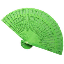 2026 New Sandalwood Fan Openwork Carved Wooden Fan Wedding Fan 20Cm