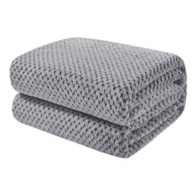 Fleece-teppe ekstra stort, mykt, varmt, teksturert, koselig
