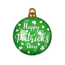 St. Patrick's Day 24 inch Inflatable Ball, Blow Up Hanging Decoration for Yard and Outdoor Home Celebration