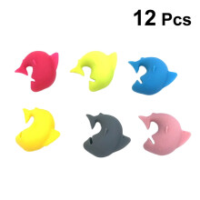 12Pcs Silicone Shark Markers for Wine Glasses Party Drink Identification