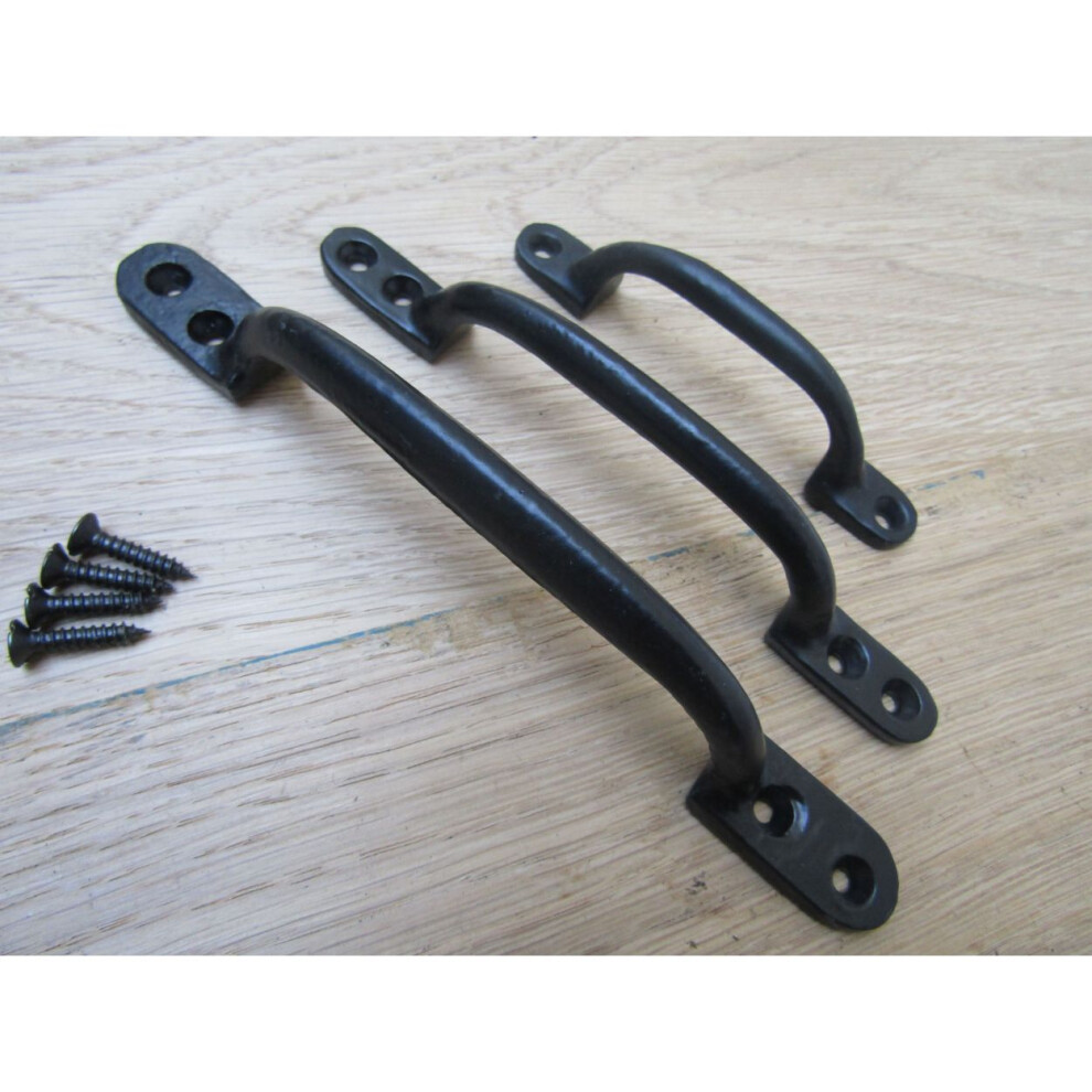 Sash Cabinet Pull Handle Black Antique 4" 5057067425692