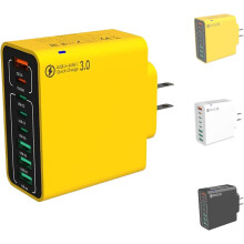 8-in-1 Waterproof USB Fast Charging Station, Portable Multi-Port Travel Charger Compatible with Multiple Devices