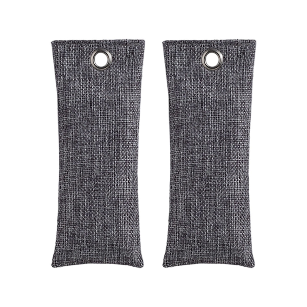 2-Pack Reusable Charcoal Shoe Deodorizers Natural Odor Elimination for Footwear & Gym Bags