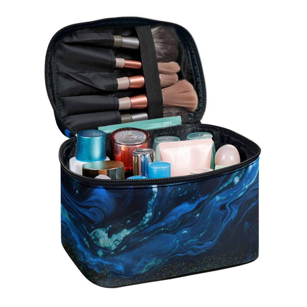 Blue/Green - Gradient Travel Makeup Cosmetic Case Organizer Daily Work Travel Cosmetic Makeup Bag Lightweitht Lightweight Gift For Adults