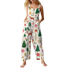 Salopă lejeră pentru femei, casual, imprimeu de Crăciun, verde, XL