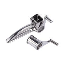 Stainless Steel Cheese Shredder Rotary Grater for Easy Kitchen Use with Interchangeable Blades Silver Size 1 Set