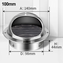 Stainless Steel Round Wall Vent Cover with Insect Screen