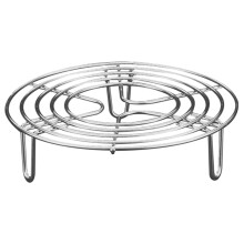 6" Round Stainless Steel Steaming Rack – Heat Resistant, Easy Clean, Compatible with Rice Cookers, Egg Cookers & More