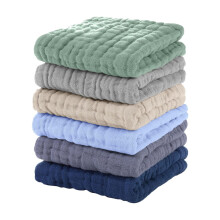 Extra Absorbent 12"x12" 100% Cotton Wash Cloths, 6-Pack Burp Cloths – Soft, Durable, Easy Clean, Multicolor