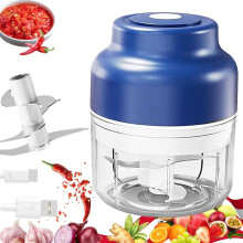Electric Garlic Chopper Rechargeable 4 or 6 Blades 8.5 oz