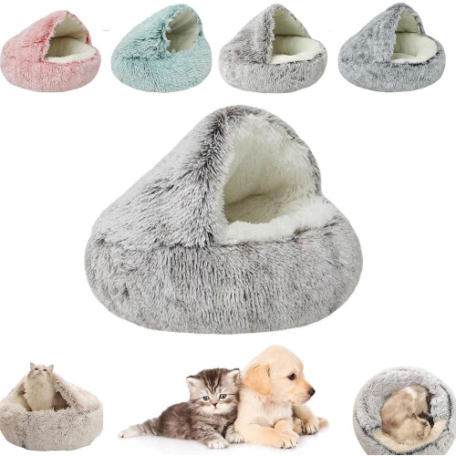 Κρεβάτι Lapcatz Nest, Κρεβάτι Lapcatz, Στρογγυλό κρεβάτι γάτας, βελούδινο, αφράτο,