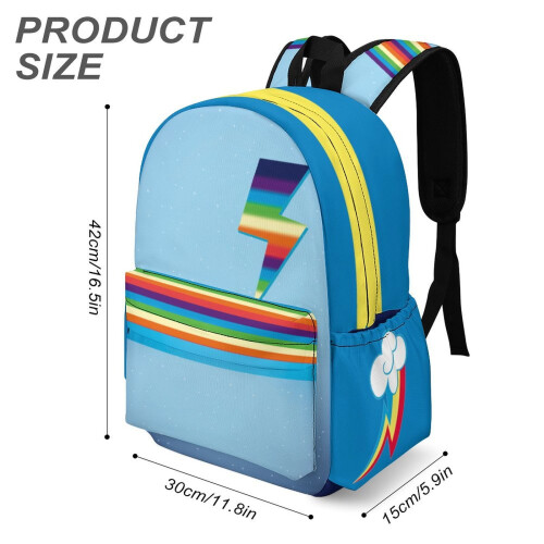 Mochila Anime de 17 polegadas em tecido Oxford com estampa de desenho animado. 2