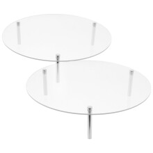 2 Sets Round Acrylic Risers Display Stands Transparent Cake Display Rack With Metal Support Great For Showcasing Desserts Cupcakes And Collectibles