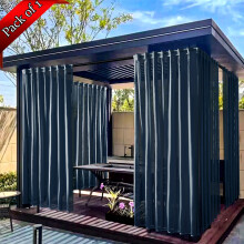 Waterproof Outdoor Curtains, Light Filtering & Weatherproof, Grommet Style, 52"x84", Navy, 1 Panel, for Patio/Porch/Pergola/Cabana