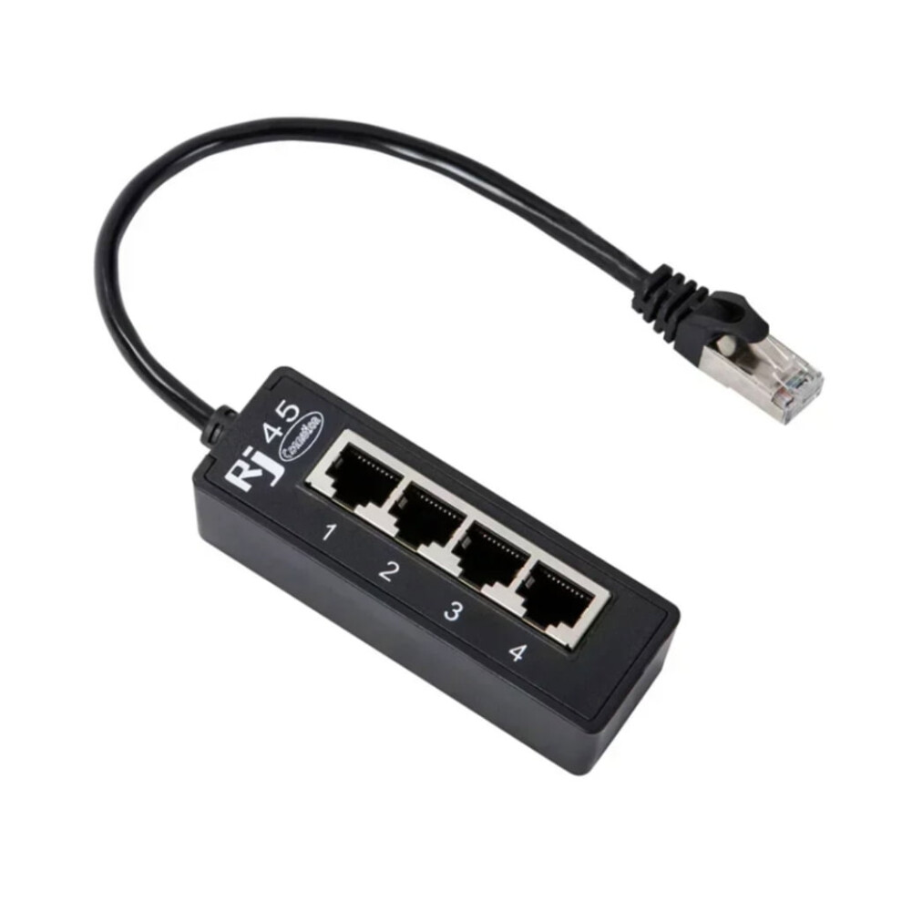 4 Port Ethernet Networking Splitter Adapter 4 Way Ethernet Cable Extender For Multiple Device Connection 9399596211121