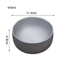 Titanium bowl Lightweight For Outdoor Camping Travel Backpack Picnic BBQ