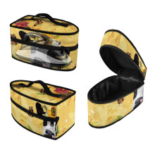 Travel Irons Carrying Case with Zipper Handle Cow With Flowers Travel Iron Case, Case Only