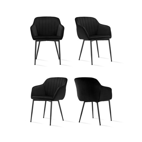 (Black, Set of 4) GOEURVANT Dining Chairs 2